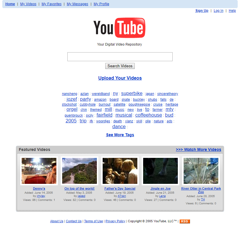 2005 YouTube Website